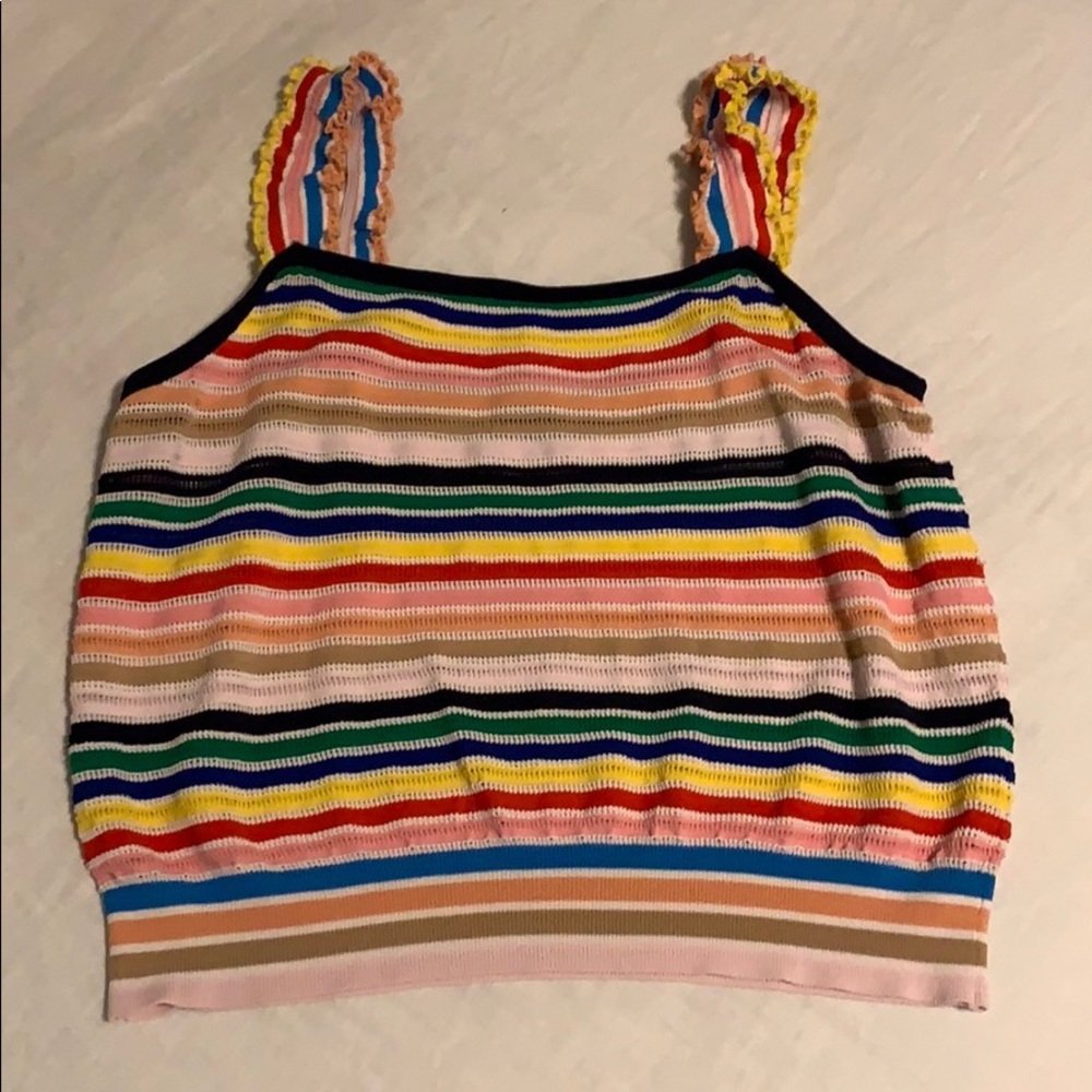 J.Crew Knit Tank with Frill Straps